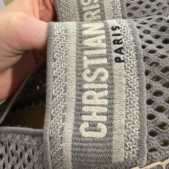 Lightly used- DIOR Granville Embroidered Mesh
Cotton Flat Espadrille - Picture 14 of 15